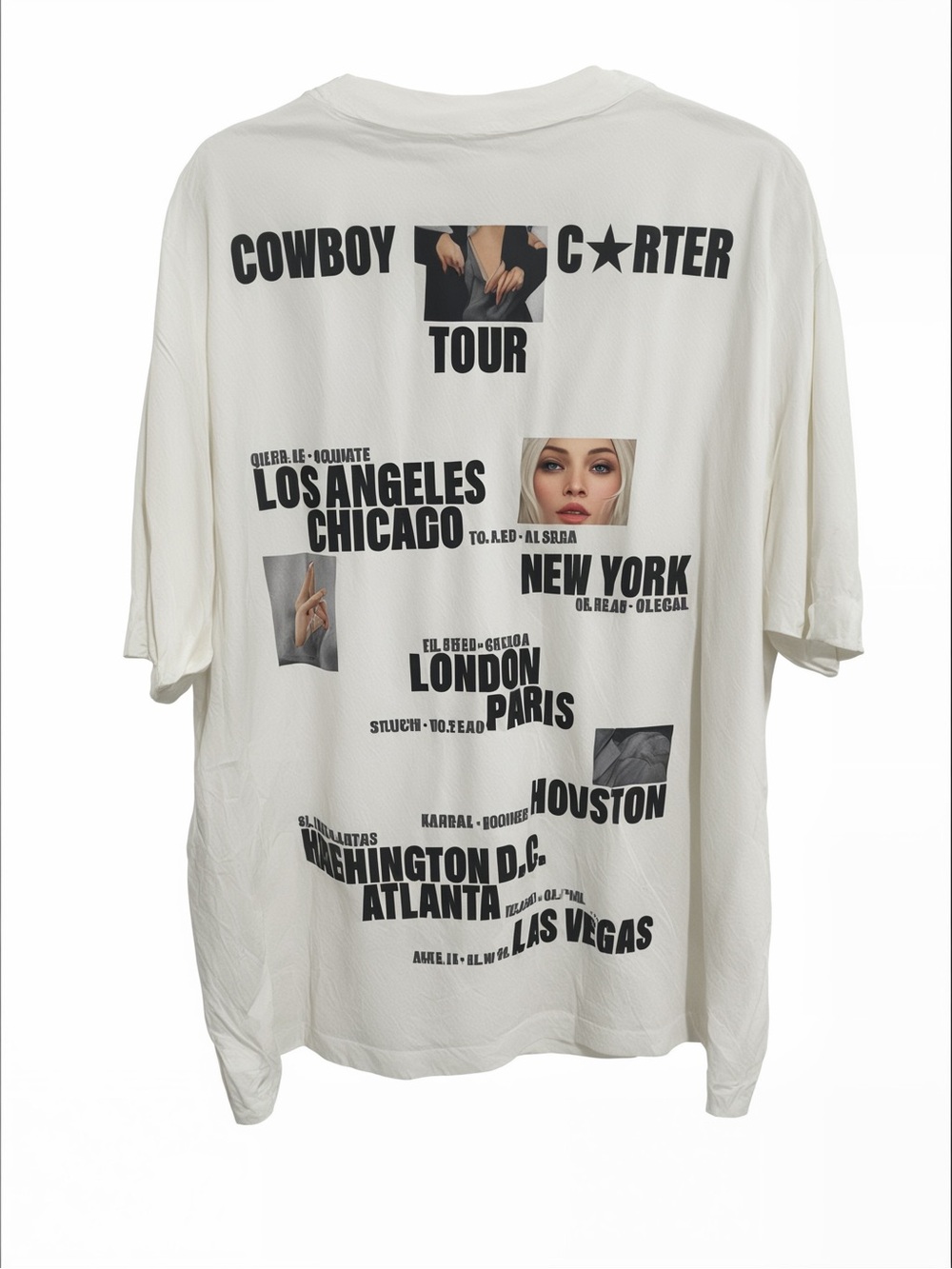 AUTHENTIC Beyoncé Cowboy Carter Tour Shirt White Large CCT Official Tour Tee XL